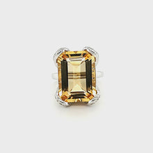 Load and play video in Gallery viewer, Portrait Wrap Ring in Citrine and White Topaz
