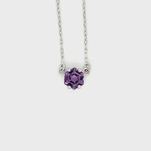 Load and play video in Gallery viewer, Hexagon Necklace in Amethyst
