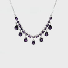Load and play video in Gallery viewer, Station Necklace in Dark Amethyst
