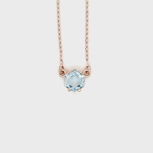Load and play video in Gallery viewer, Hexagon Necklace in Blue Topaz
