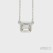 Load and play video in Gallery viewer, Octagon Necklace in White Topaz
