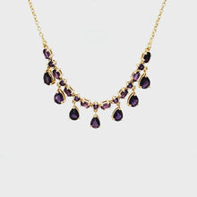 Load and play video in Gallery viewer, Station Necklace in Dark Amethyst
