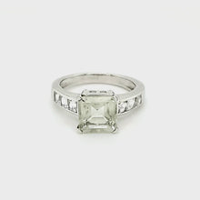 Load and play video in Gallery viewer, Asscher Ring in Prasiolite
