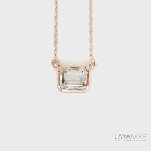 Load and play video in Gallery viewer, Octagon Necklace in Prasiolite
