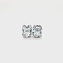 Load and play video in Gallery viewer, Octagonal Accent Earrings in Blue Topaz
