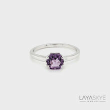 Load and play video in Gallery viewer, Hexagon Ring in Amethyst
