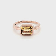 Load and play video in Gallery viewer, East West Ring in Citrine
