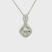 Load and play video in Gallery viewer, Cushion Cut Accent Pendant in Prasiolite
