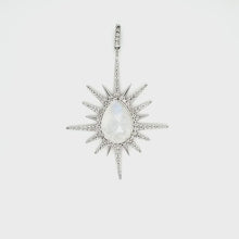 Load and play video in Gallery viewer, Starburst Pendant in Moonstone
