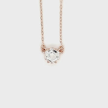 Load and play video in Gallery viewer, Hexagon Necklace in White Topaz
